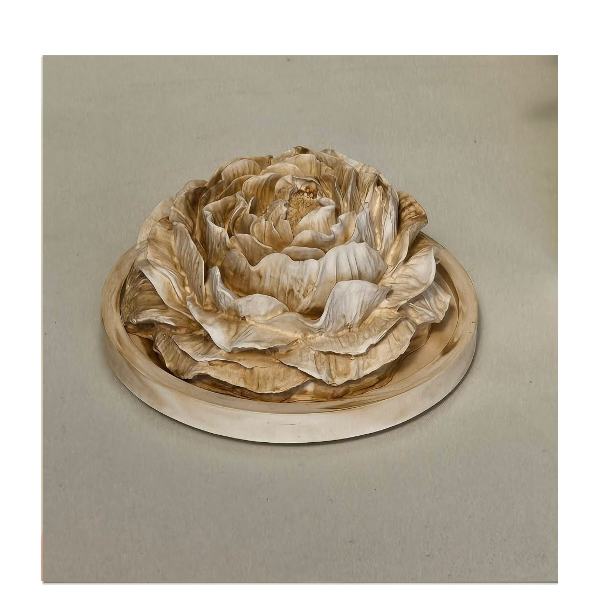 Peony Aroma Stone With Minimalist Tray