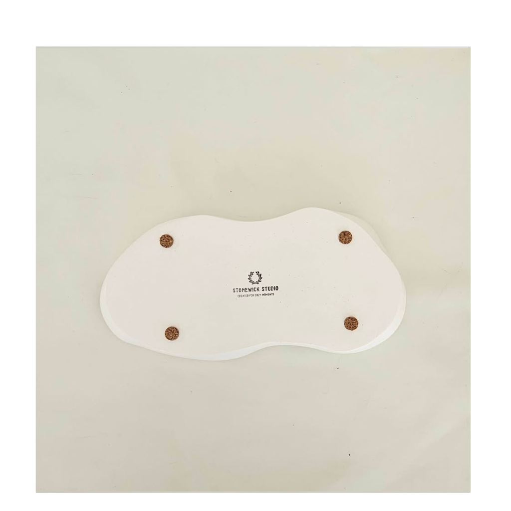 White Sculpted Catch-All Tray