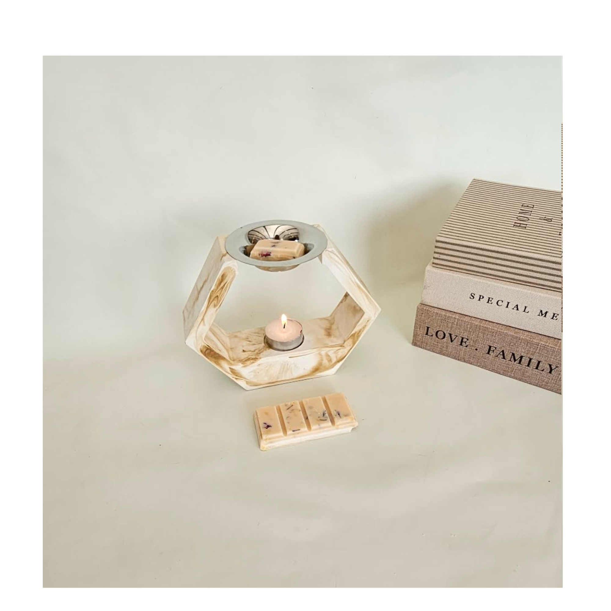Sandstone Marble Wax Melt Burner Set
