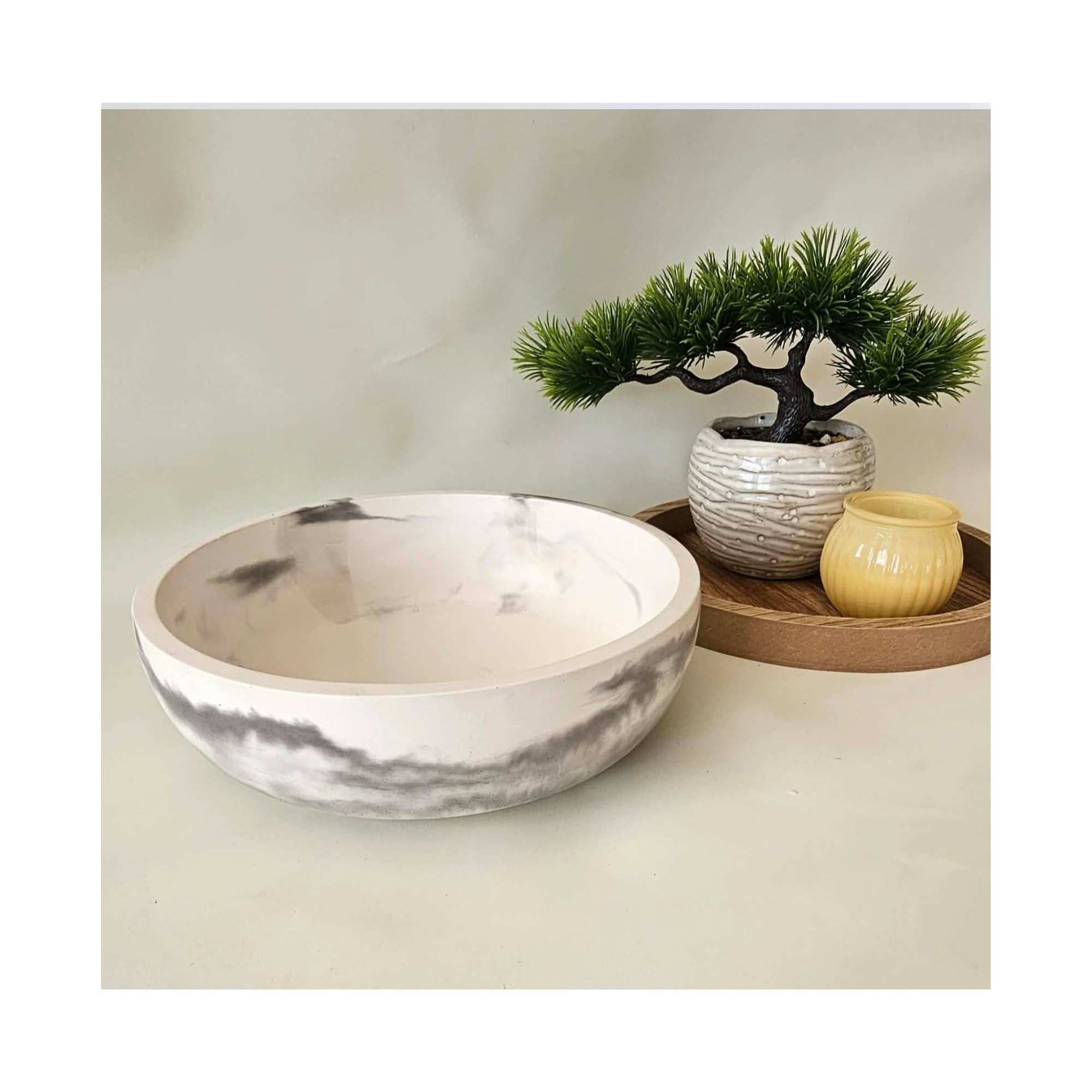 Black Marble Minimalist Catch-All Bowl