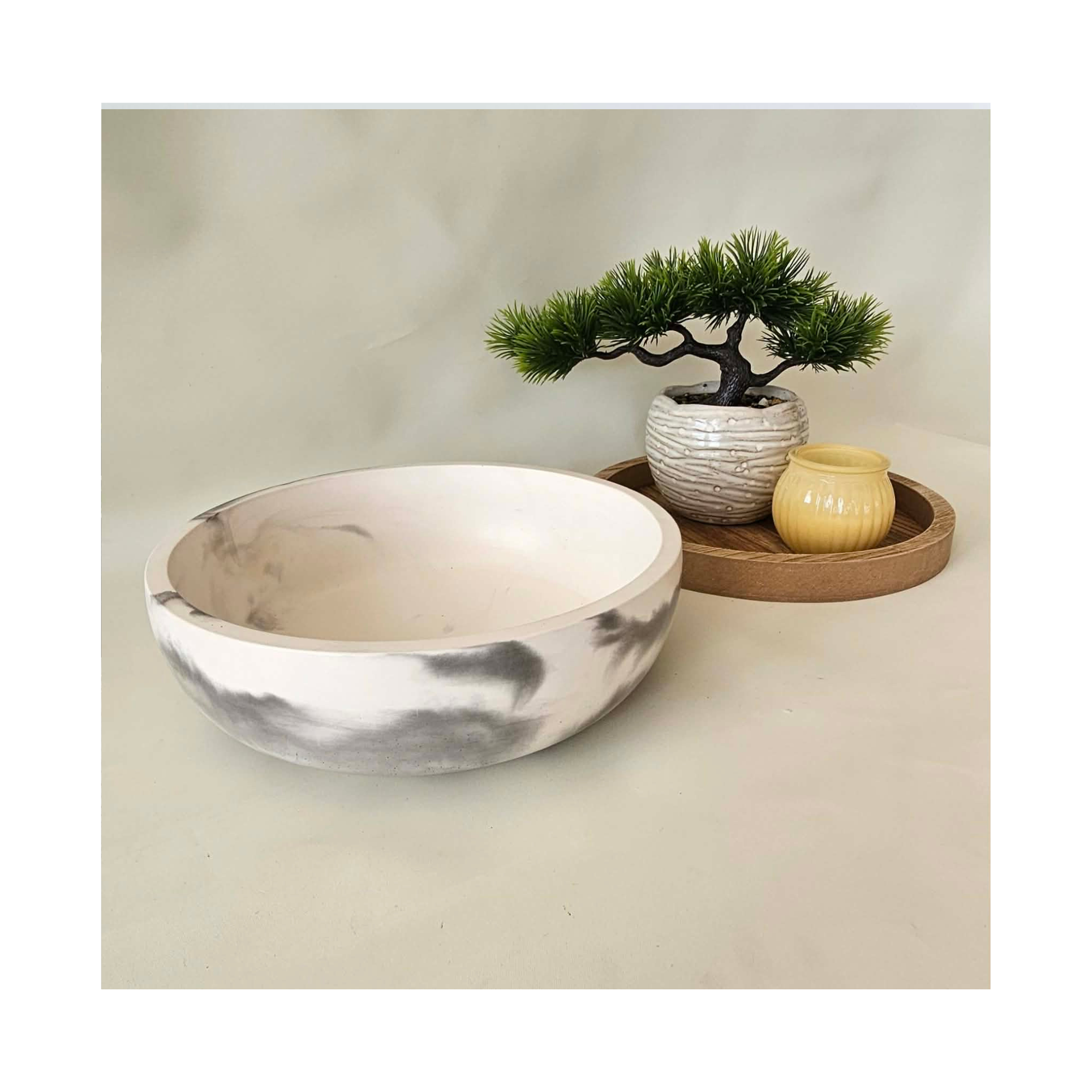 Black Marble Minimalist Catch-All Bowl