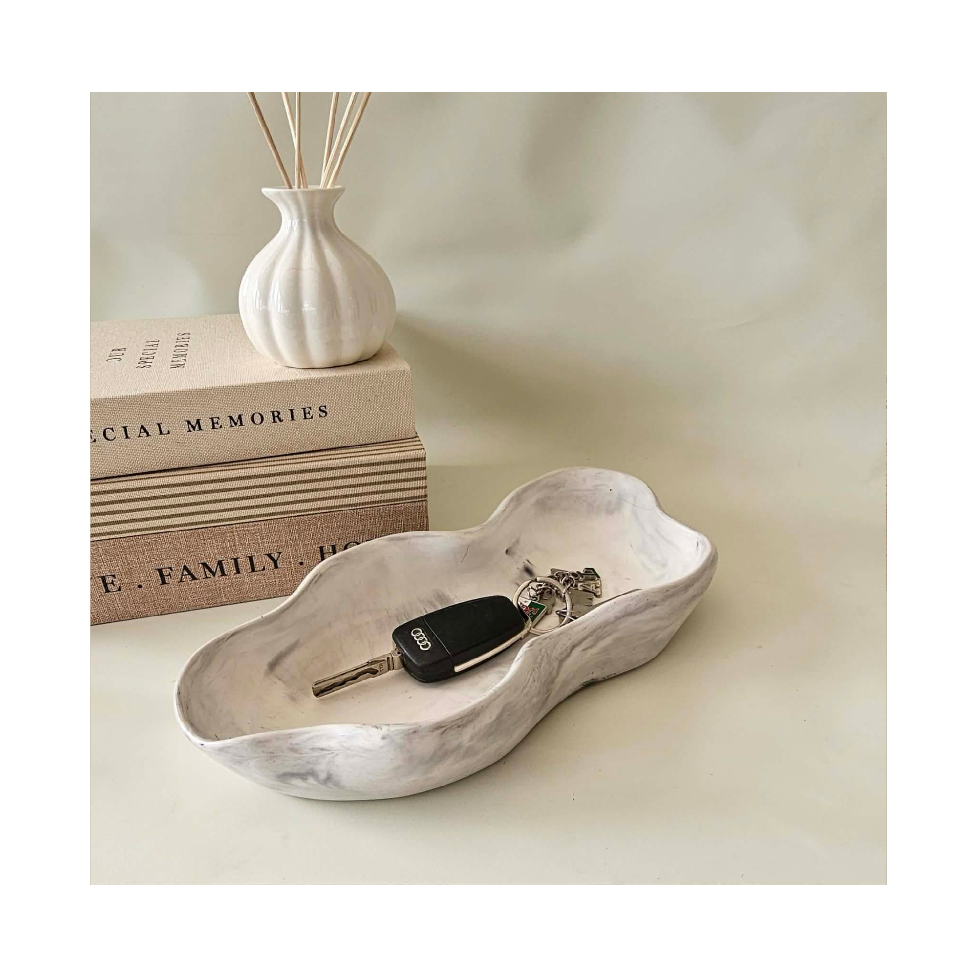 Black Marble Catch-All Tray